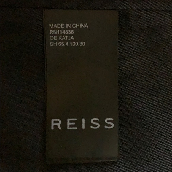 Reiss Navy Blue Cotton tie Coat - Picture 6 of 6